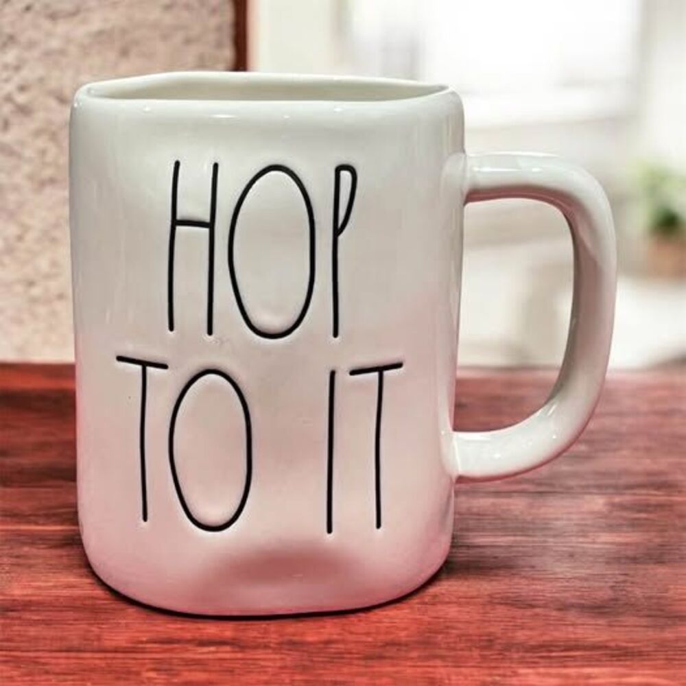 RAE DUNN HOP TO IT SPRING COFFEE MUG